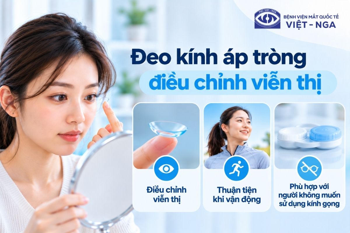 Kính áp tròng cần được lựa chọn đúng thông số và chăm sóc đúng hướng dẫn để hạn chế nguy cơ tổn thương giác mạc.