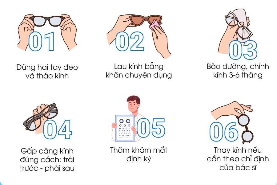 6 nguyên tắc cần nhớ để chăm sóc kính gọng đúng cách