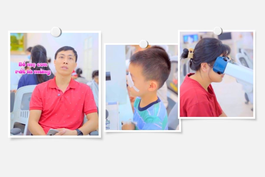 Chia sẻ thật từ phụ huynh có 2 con tập phục hồi chức năng thị giác tại Mắt Việt - Nga