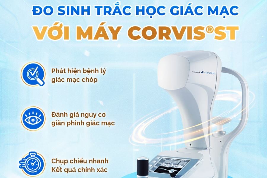 Cận cảnh máy đo sinh trắc học giác mạc Corvis ® ST