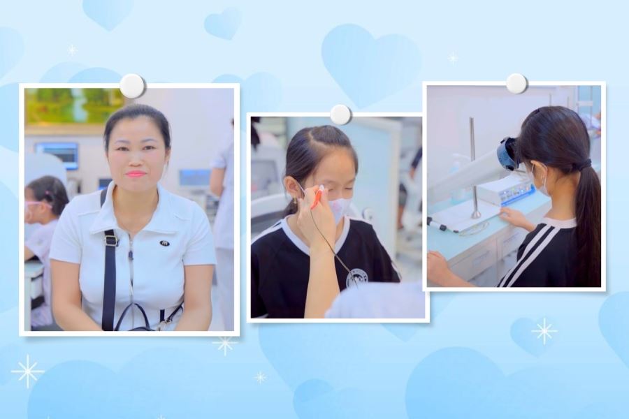 Từ Hà Giang xuống Mắt Việt – Nga tập phục hồi chức năng mắt, thị lực bé gái cải thiện từ 3/10 lên 9/10