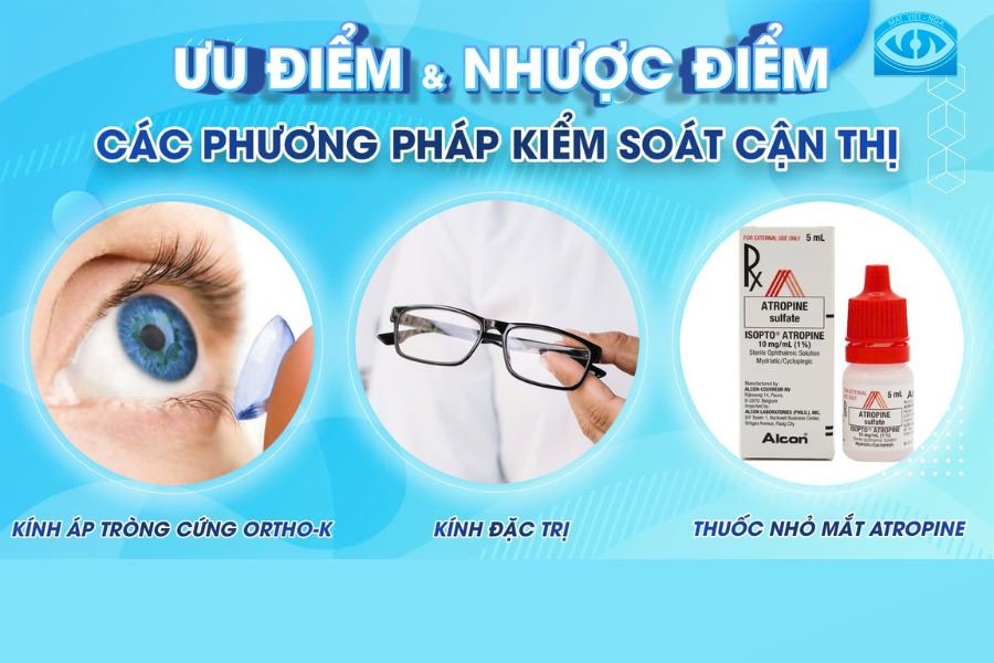 Ưu, nhược điểm của các phương pháp kiểm soát cận thị trẻ em