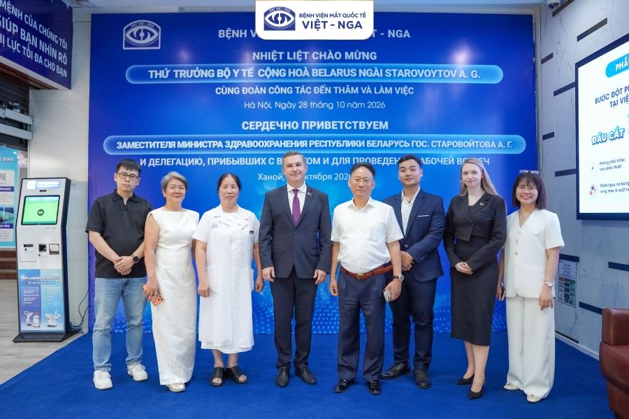 Thứ trưởng Bộ Y tế Belarus thăm và làm việc tại Bệnh viện Mắt Quốc tế Việt – Nga 
