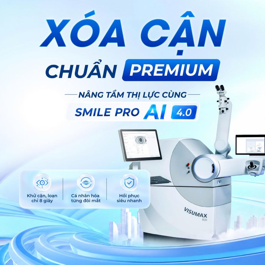 Bảng giá xóa cận tháng 5: Nâng tầm thị lực cùng Smile Pro AI 4.0