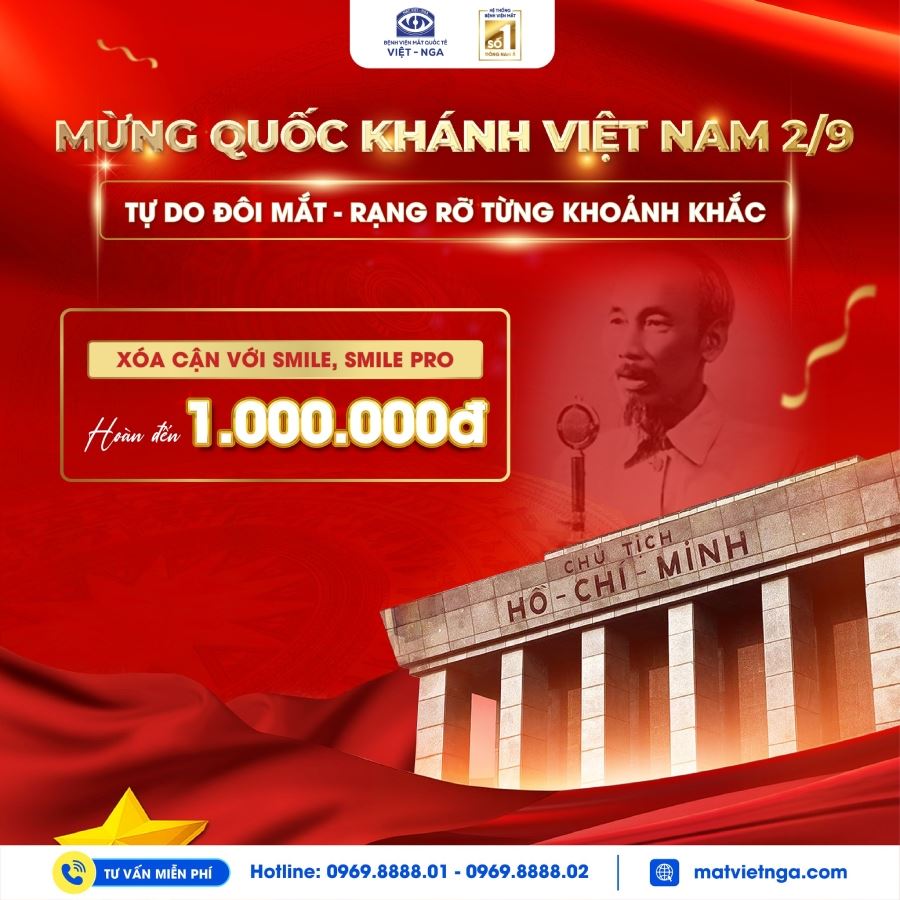 Mắt Việt – Nga tặng ưu đãi đặc biệt mừng Quốc khánh 2/9