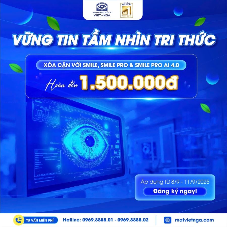 Chào mừng mùa tựu trường – Hoàn ngay chi phí xóa cận lên đến 1.500.000 VNĐ