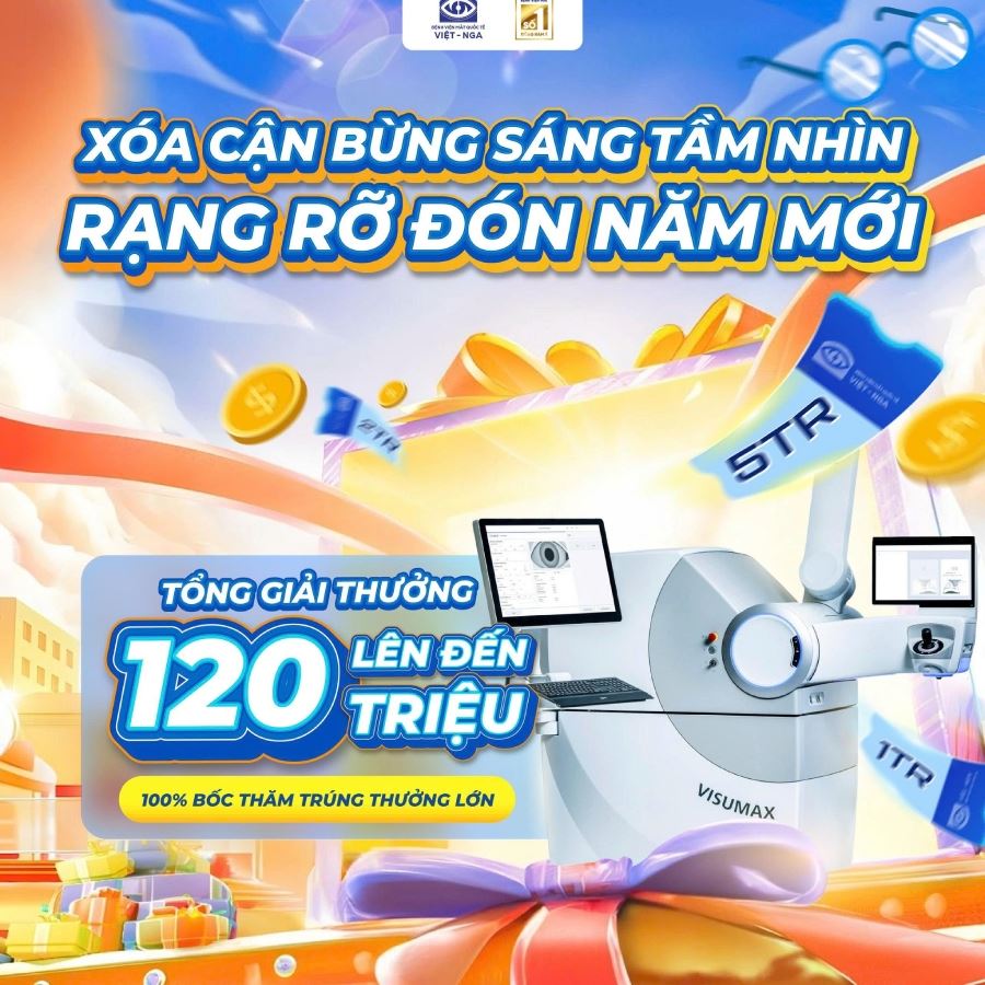 Bốc thăm xóa cận 100% trúng thưởng – Bừng sáng đón năm mới 2025