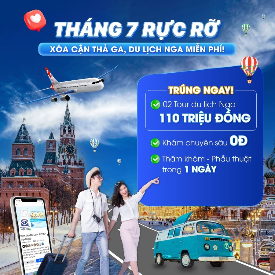 Bảng giá xóa cận tháng 7: Chọn thị lực 10/10 - Chọn Mắt Việt - Nga