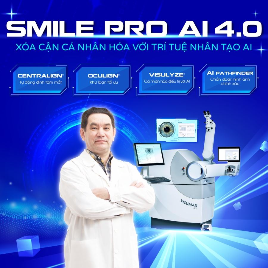 Bảng giá xóa cận tháng 10: Chọn thị lực sắc nét - Chọn Smile Pro AI 4.0